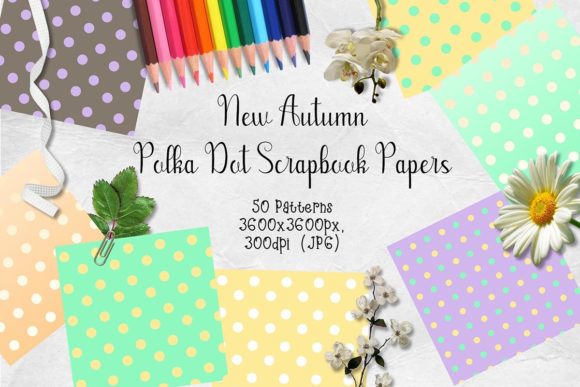 Download New Autumn Polka Dot Scrapbook Papers - Scrapbook papers Collection