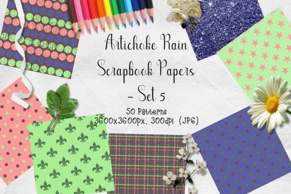 Download Artichoke Rain Scrapbook Papers Set 5 - Premium Resources