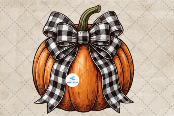 Download Checkered Coquette Fall Pumpkin Png - Premium Resources