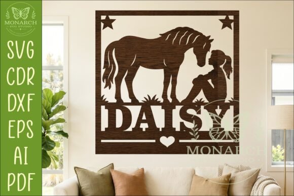 Download Personalized Horse Girl Name Sign SVG. - Personal Collection