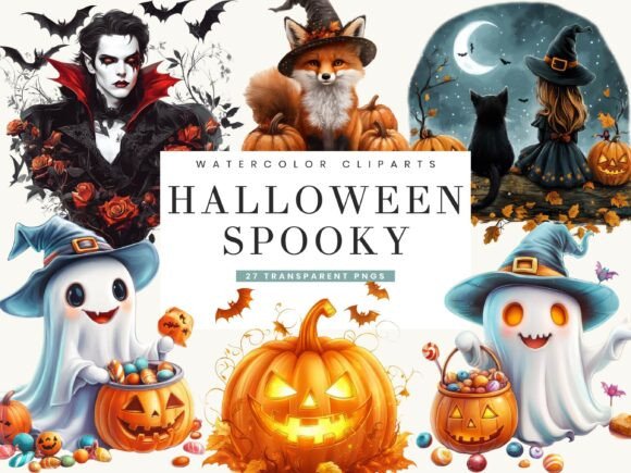 Download Watercolor Halloween Spooky Clipart - Spooky clipart Collection