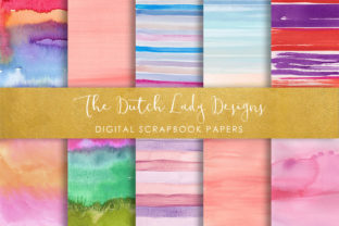 Download Striped Watercolor Pattern Scrapbook Papers - Scrapbook papers Collection