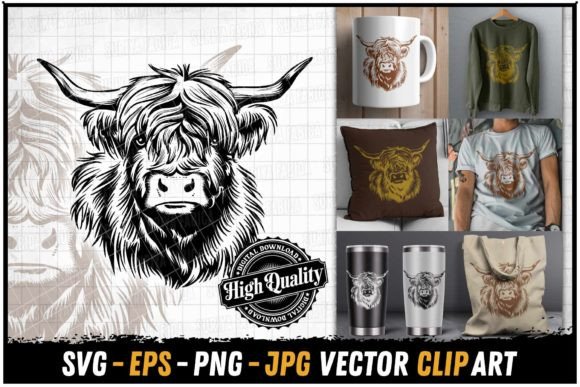 Download Serious Cold Look Highland Cow Portrait - Premium Resources